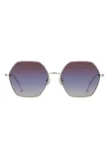 BOSS hexagonal-frame gradient sunglasses - Gold