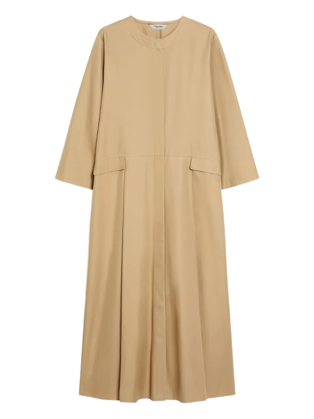 'S Max Mara pleated maxi dress Beige