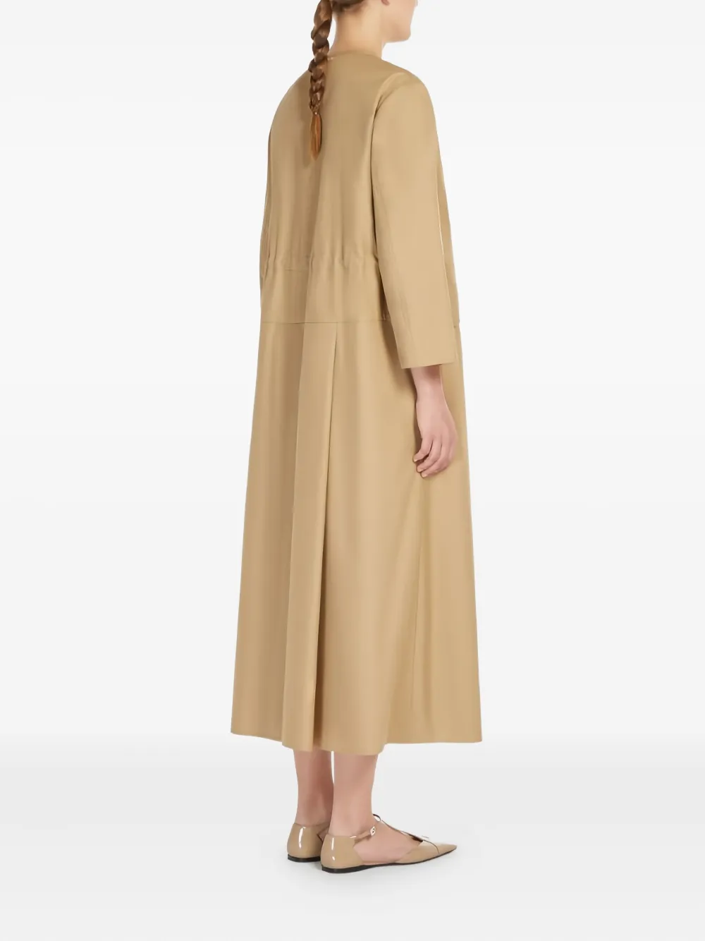 'S Max Mara pleated maxi dress Beige