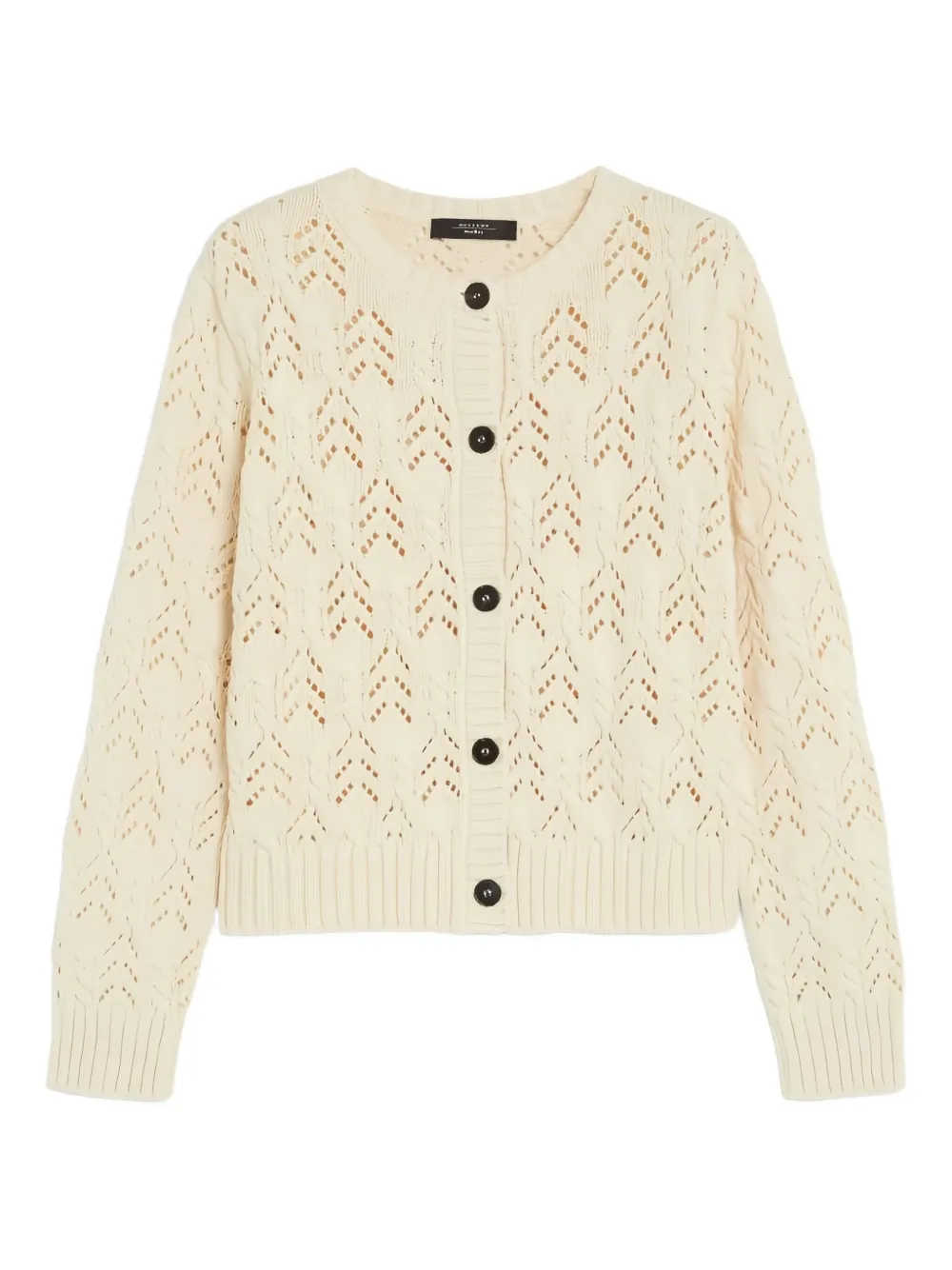 Weekend Max Mara Panaria open-stitch cardigan Beige