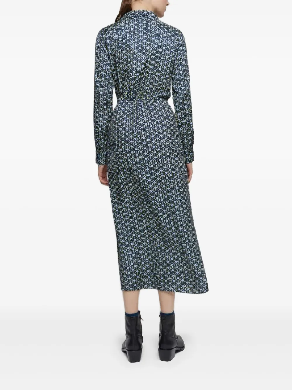 I BLUES Jurk met hartprint Blauw