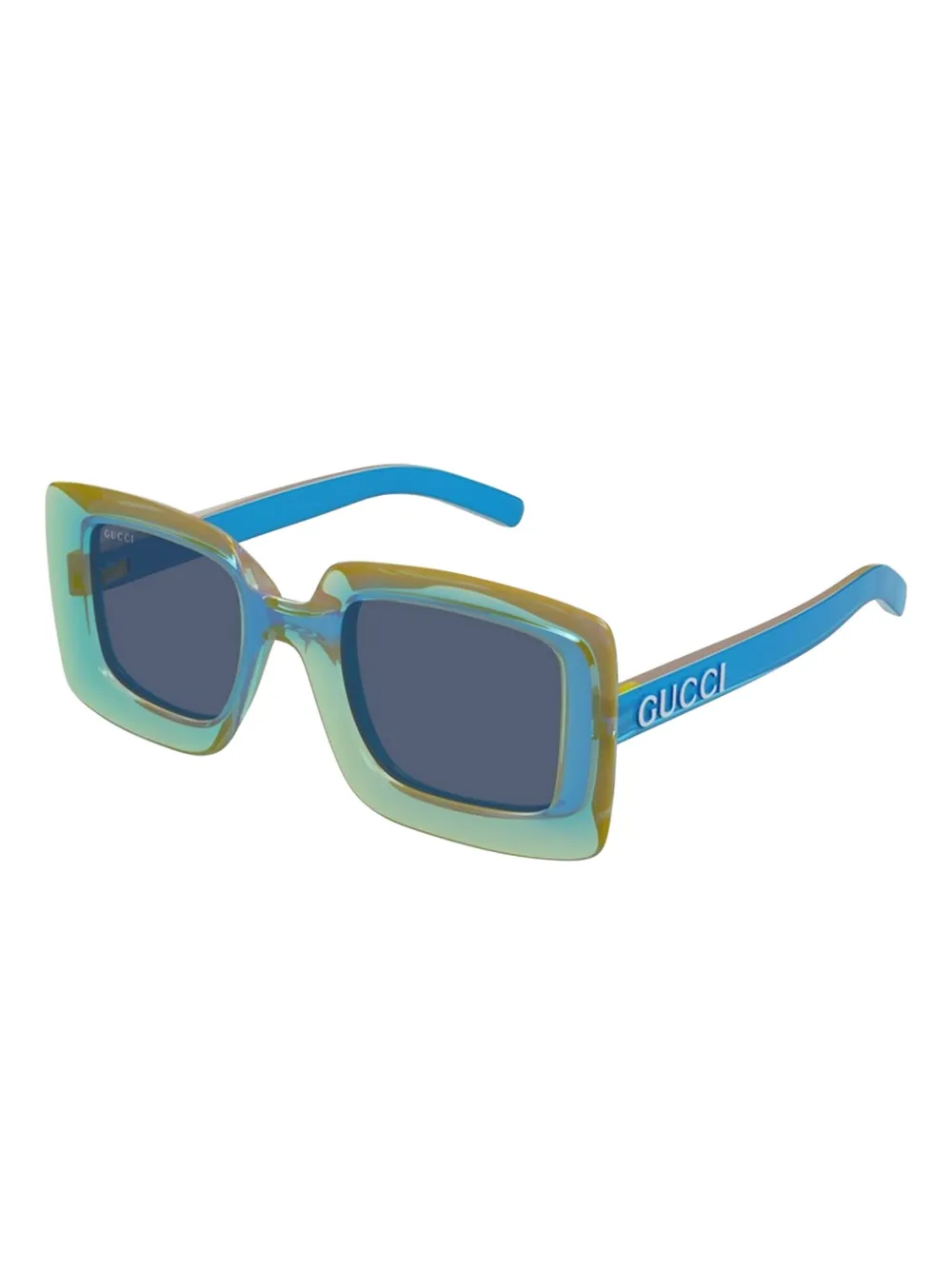 Gucci Eyewear square-frame sunglasses Blauw