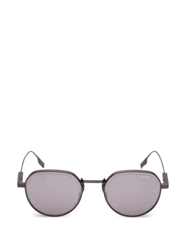 Zegna Round-frame Sunglasses in Grey