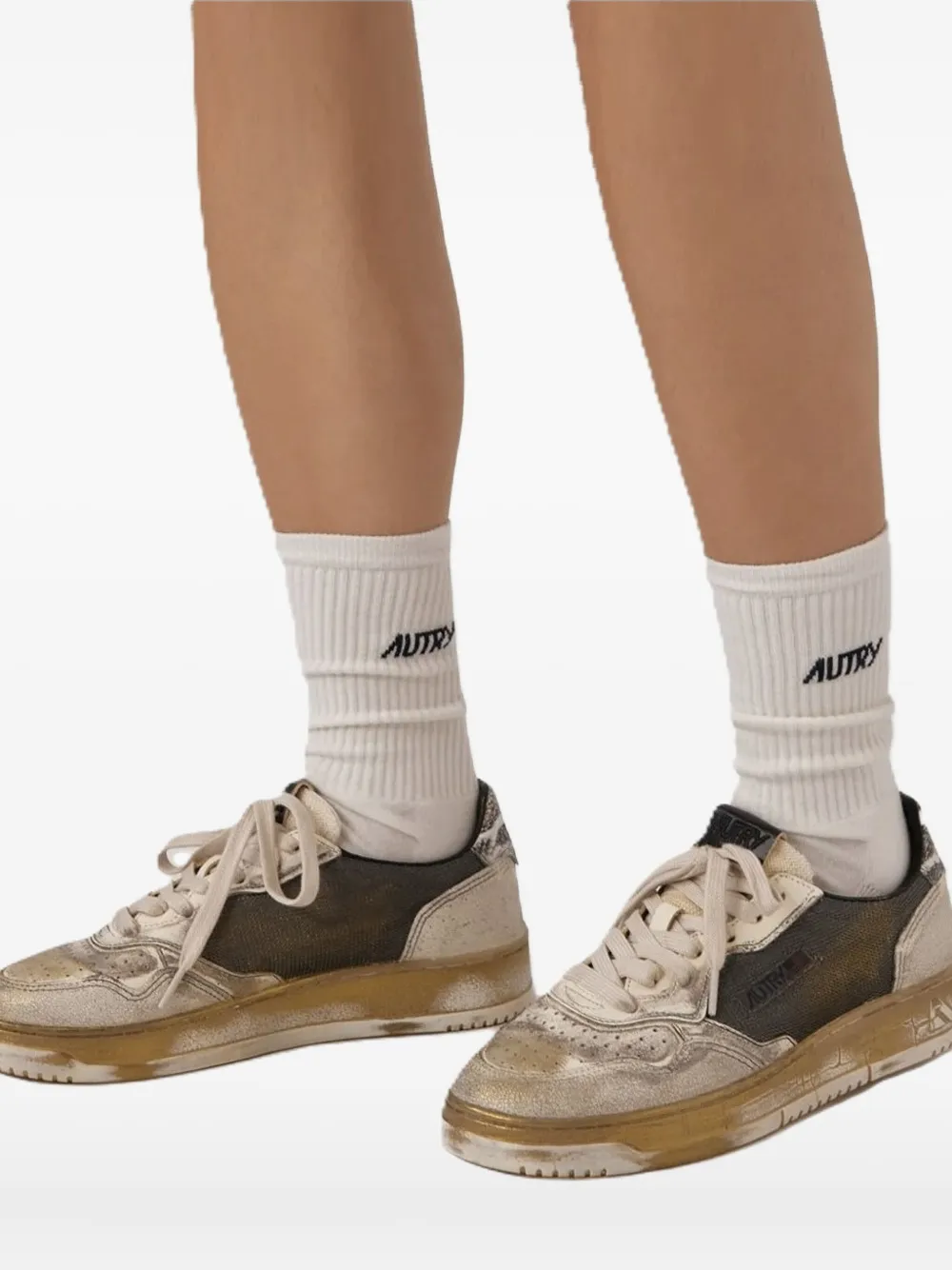 Autry Sneakers met logopatch Beige