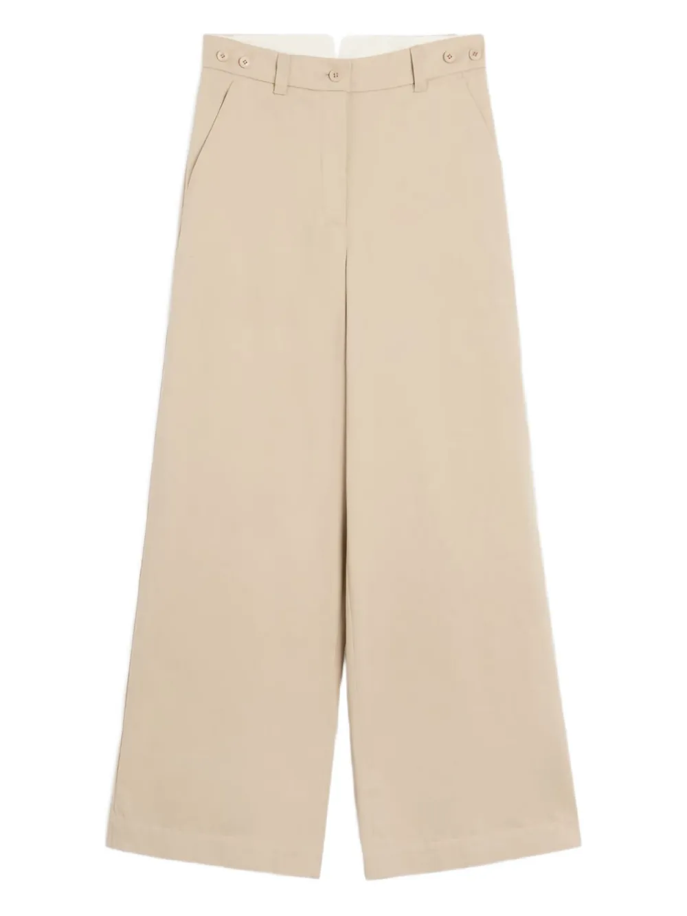 Weekend Max Mara High-waisted Wide-leg Trousers In Neutral