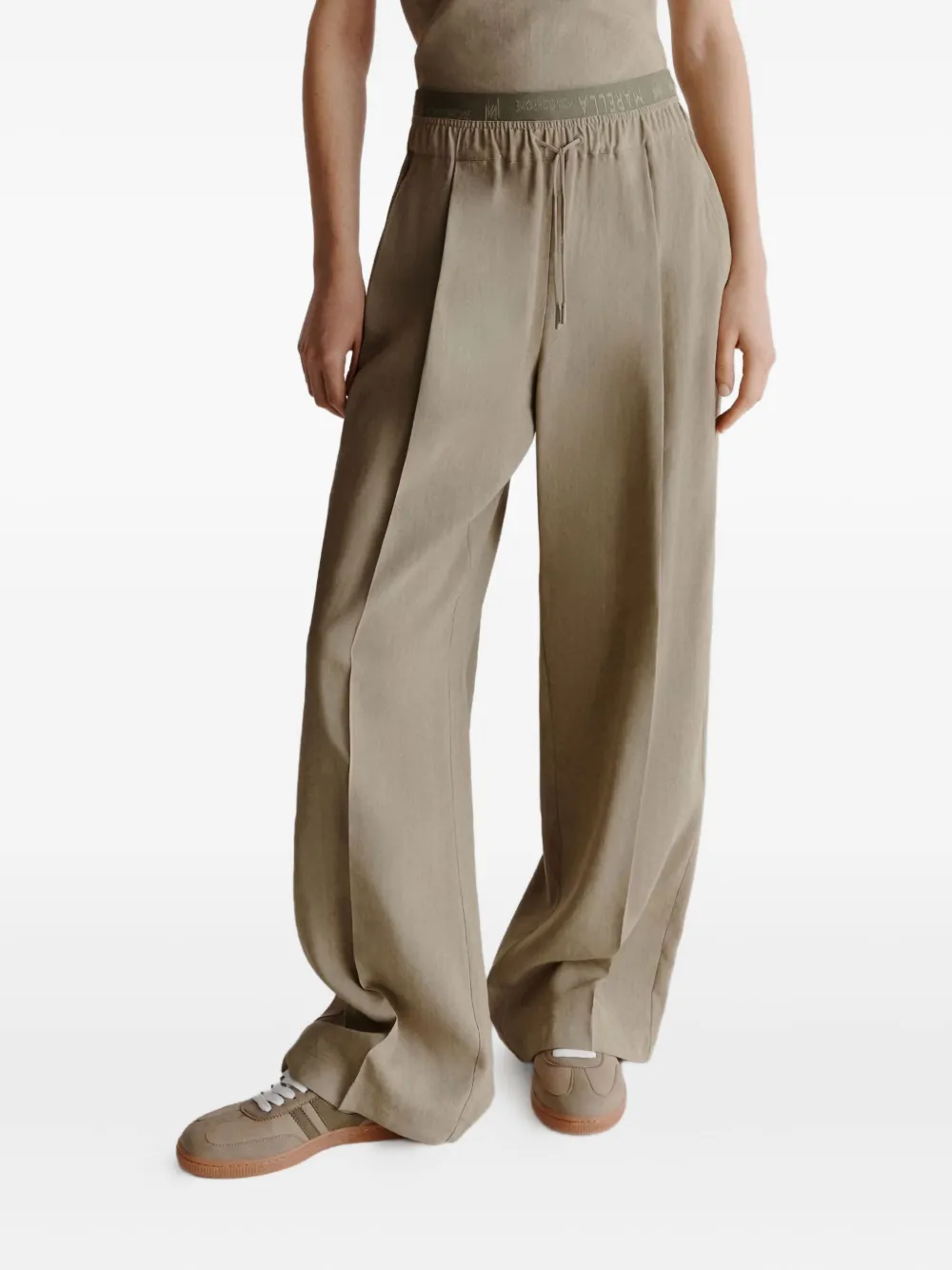 Marella Fred broek met wijde pijpen Beige