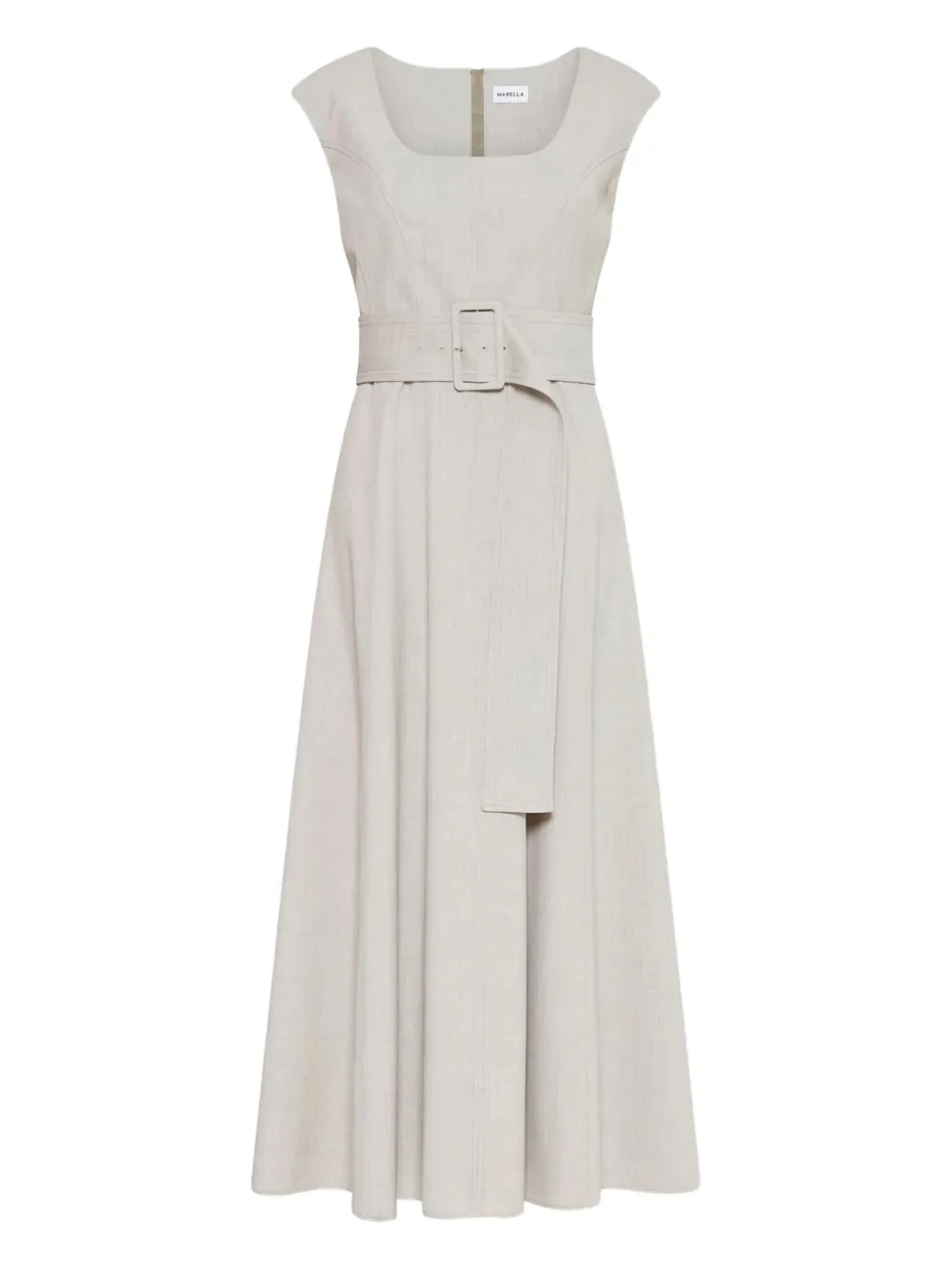 square-neck dress