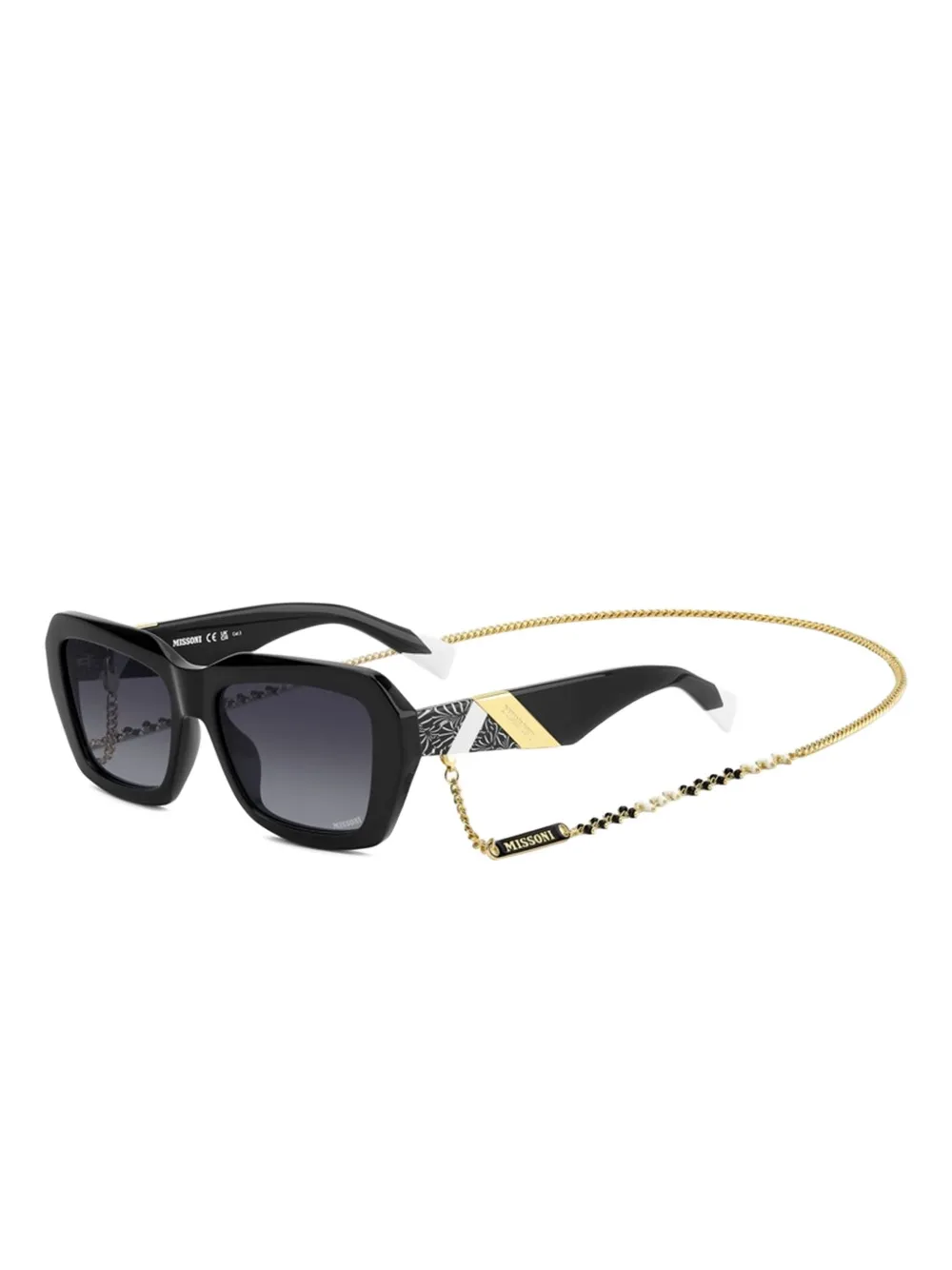 MISSONI EYEWEAR square-frame sunglasses Zwart