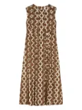 'S Max Mara geometric-print sleeveless dress - 001 ECRU