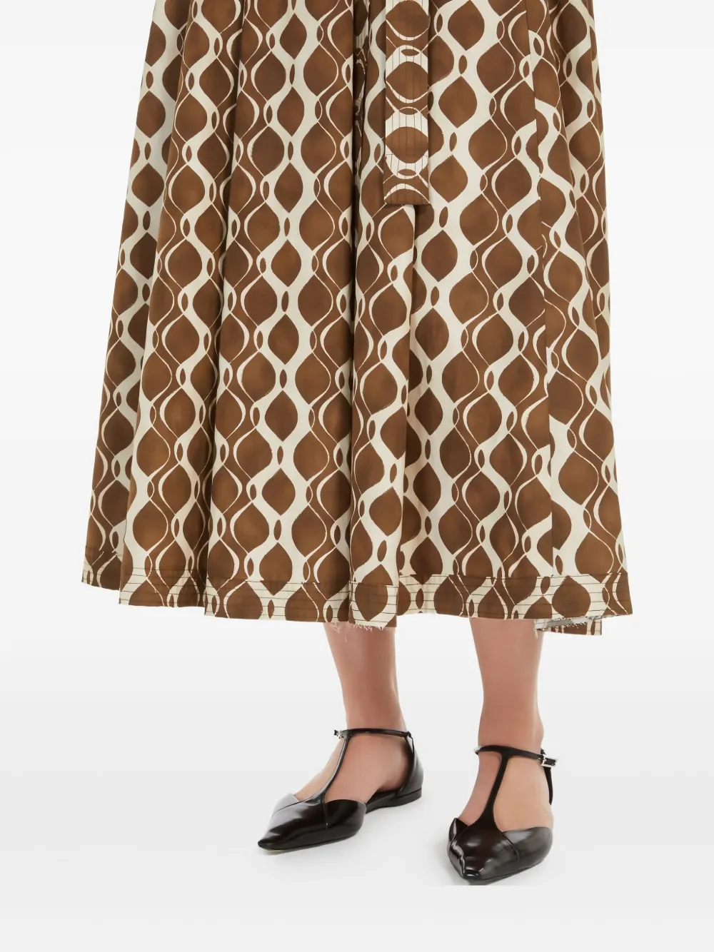 'S Max Mara geometric-print sleeveless dress 001 ECRU