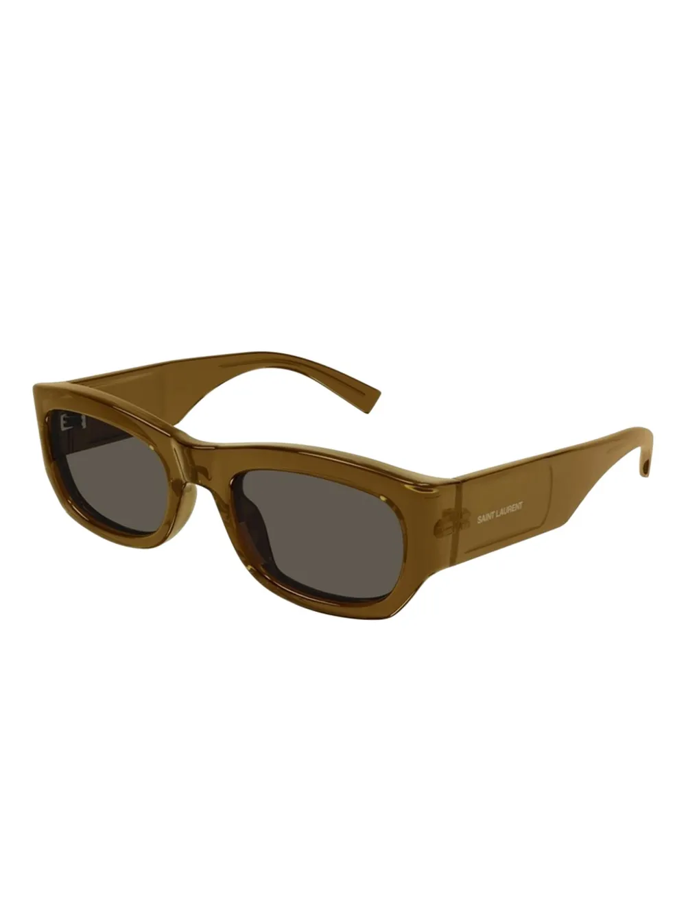 Saint Laurent Eyewear Zonnebril met vierkant montuur Bruin