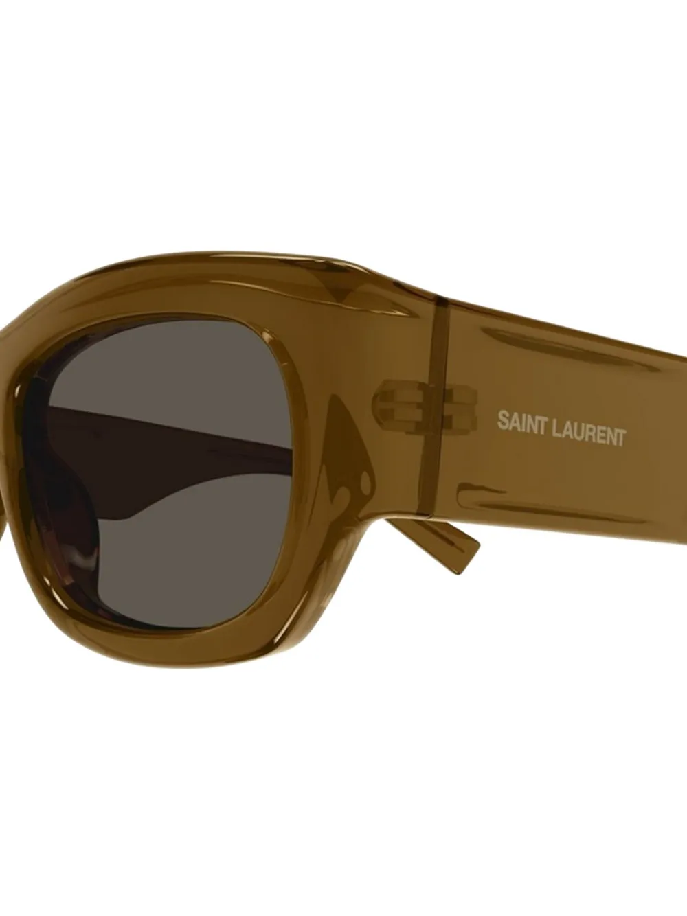 Saint Laurent Eyewear Zonnebril met vierkant montuur Bruin