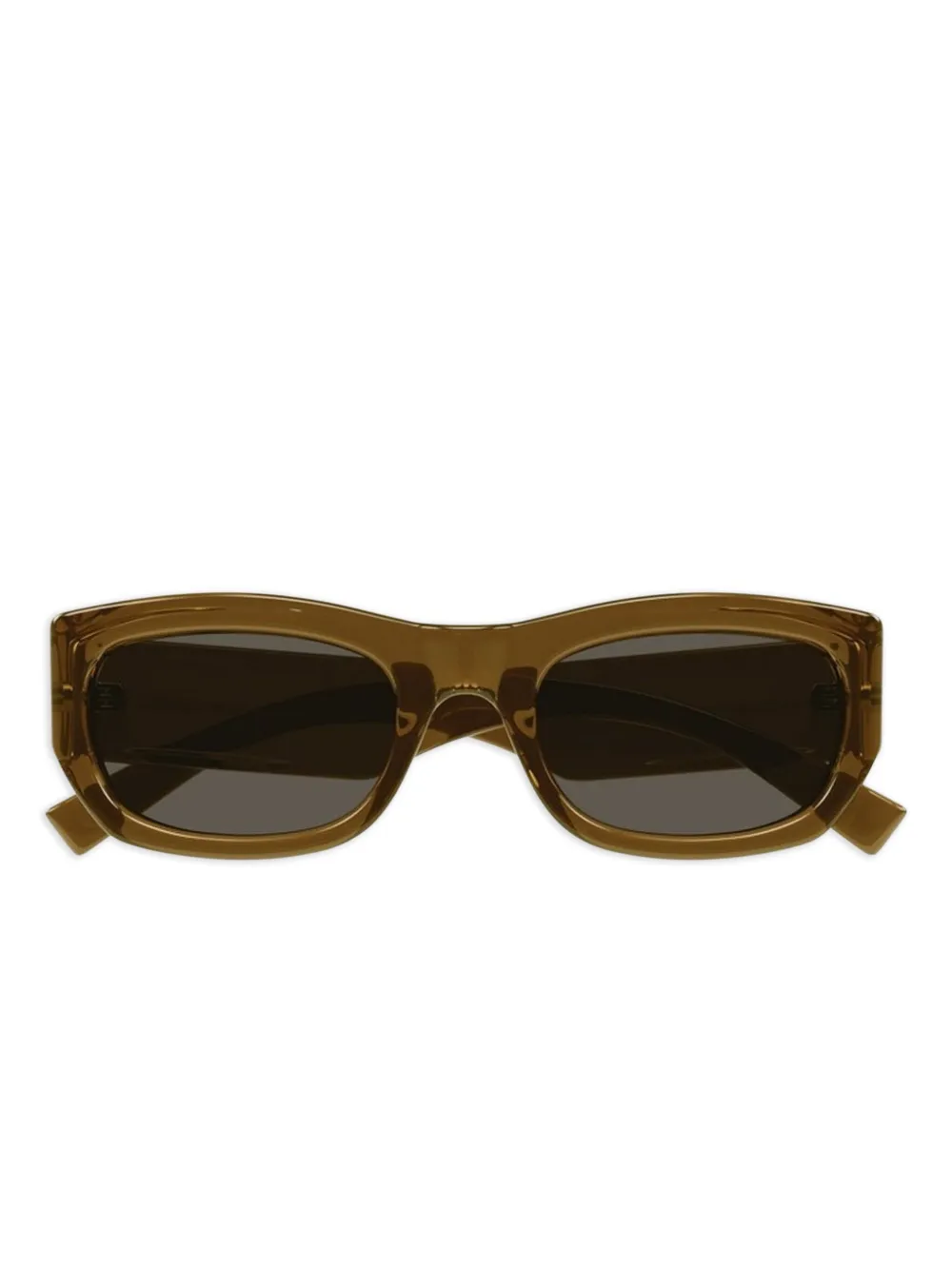 Saint Laurent Eyewear Zonnebril met vierkant montuur Bruin