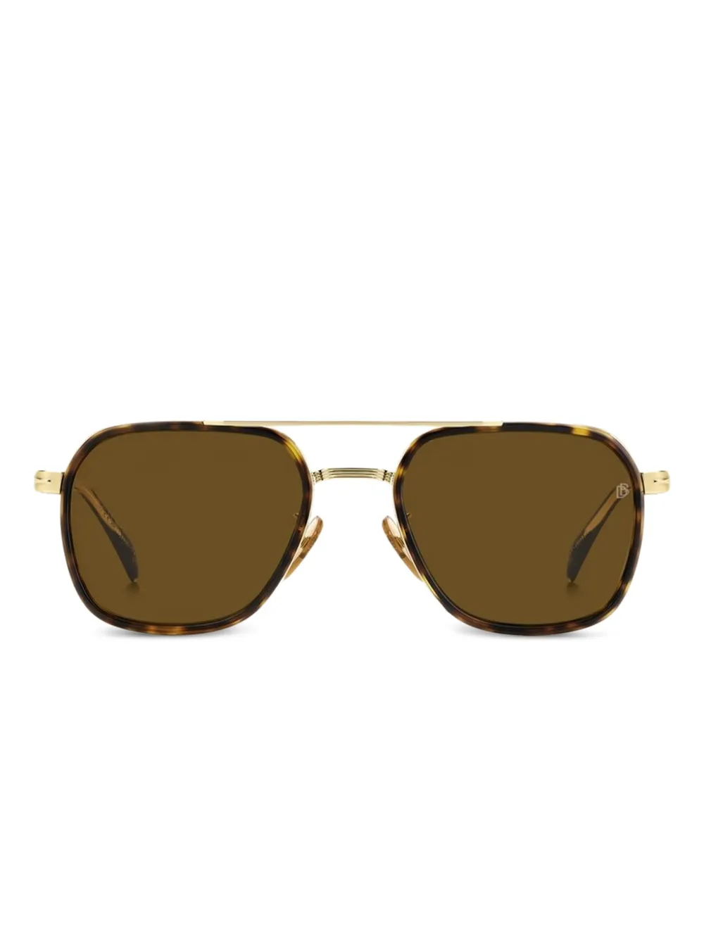 DAVID BECKHAM EYEWEAR Zonnebril met vierkant montuur Goud