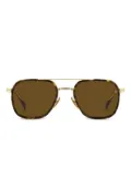 DAVID BECKHAM EYEWEAR tortoiseshell square-frame sunglasses - Gold