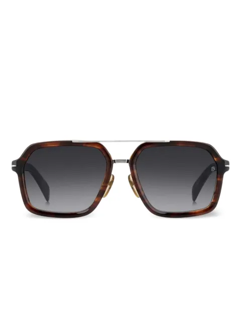 DAVID BECKHAM EYEWEAR tortoiseshell pilot-frame sunglasses