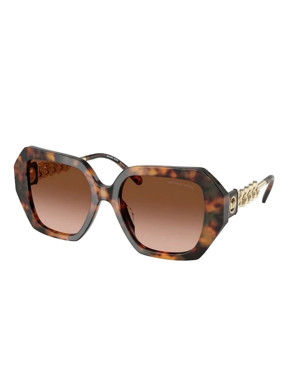 Michael Kors Zonnebril met geometrisch montuur - Bruin