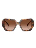 Michael Kors geometric-frame sunglasses - Brown