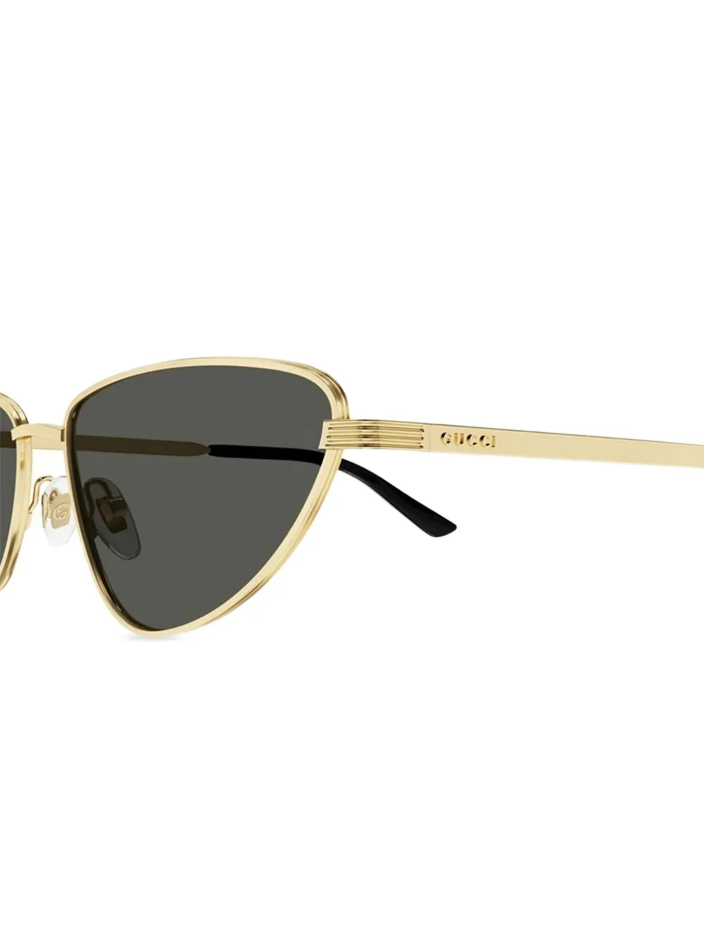 Gucci Eyewear Zonnebril met cat-eye montuur Goud