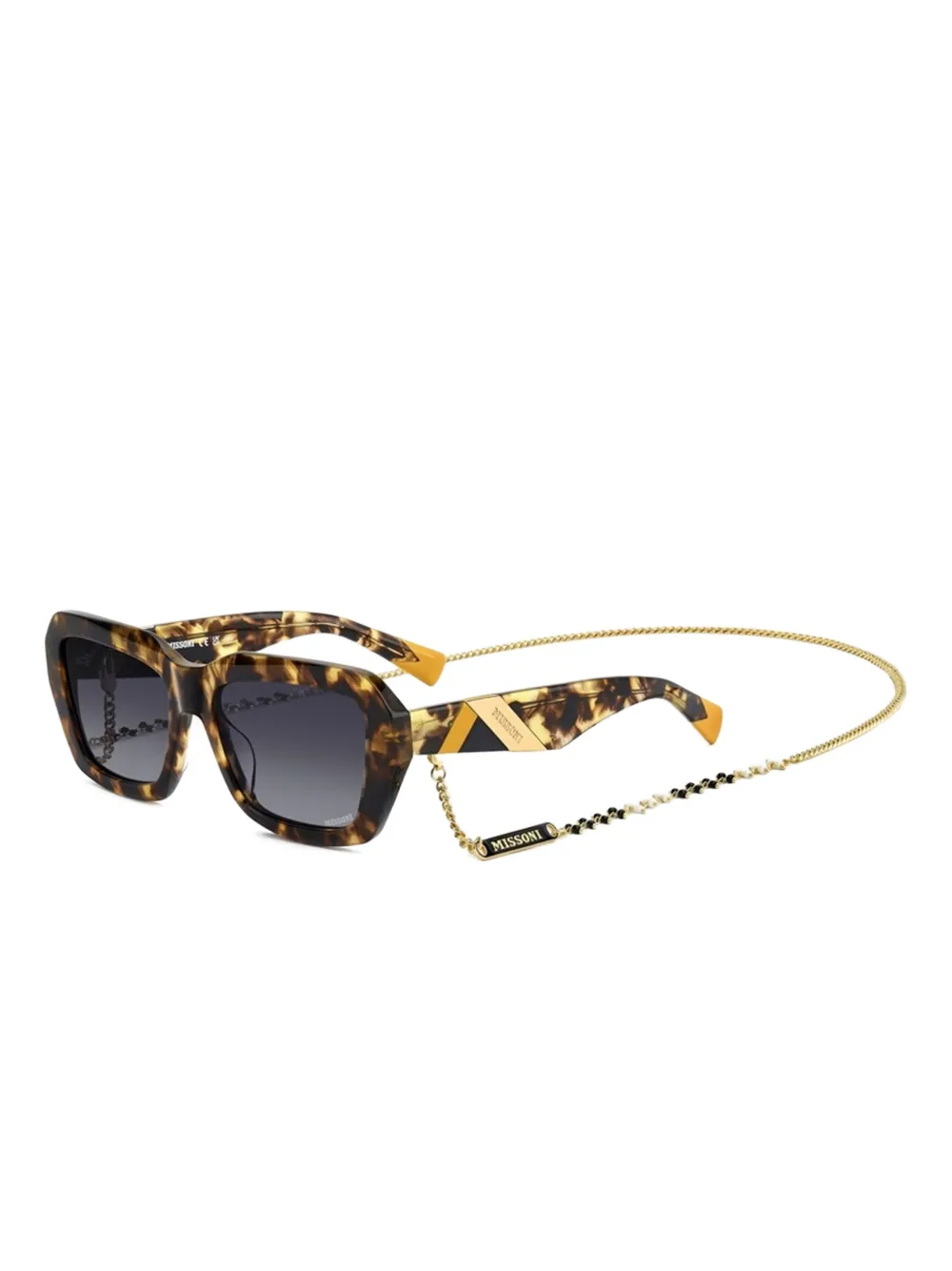 MISSONI EYEWEAR Zonnebril met vierkant montuur Bruin