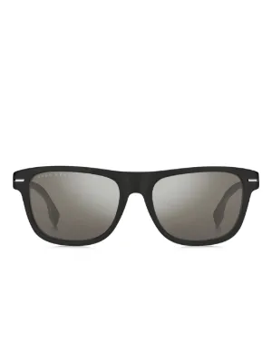 Zegna スクエアフレーム サングラス | ブラック | FARFETCH JP