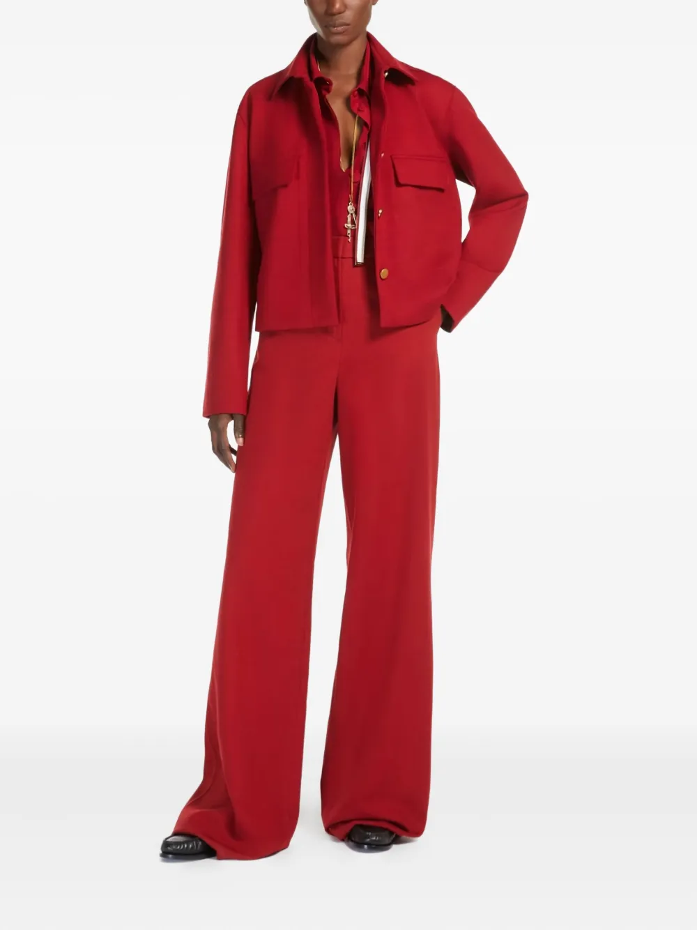 Max Mara wool-blend jacket Rood