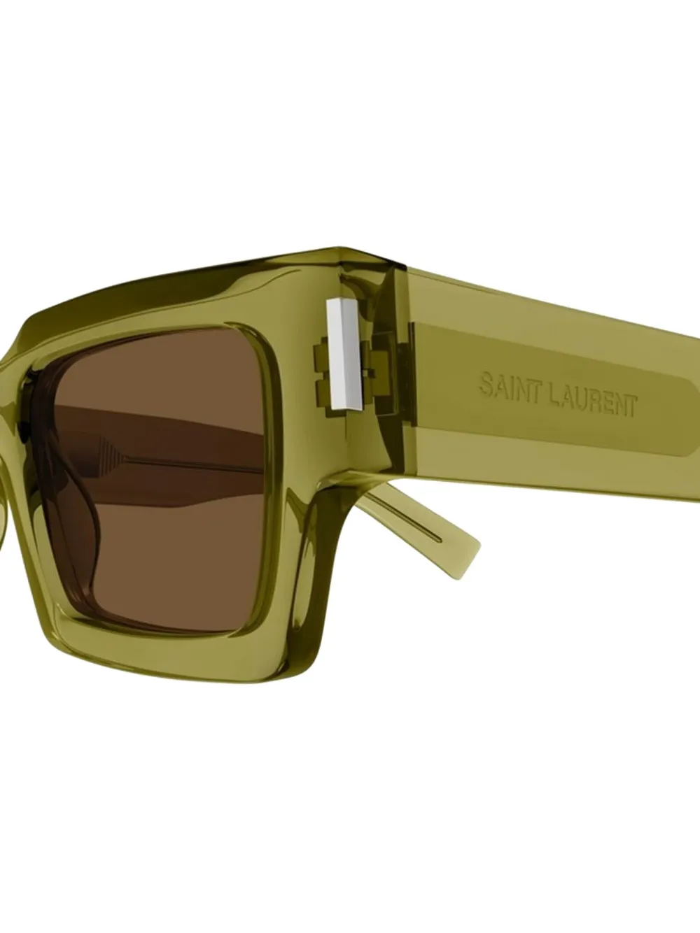 Saint Laurent Eyewear SL 572 rectangle-frame sunglasses Groen