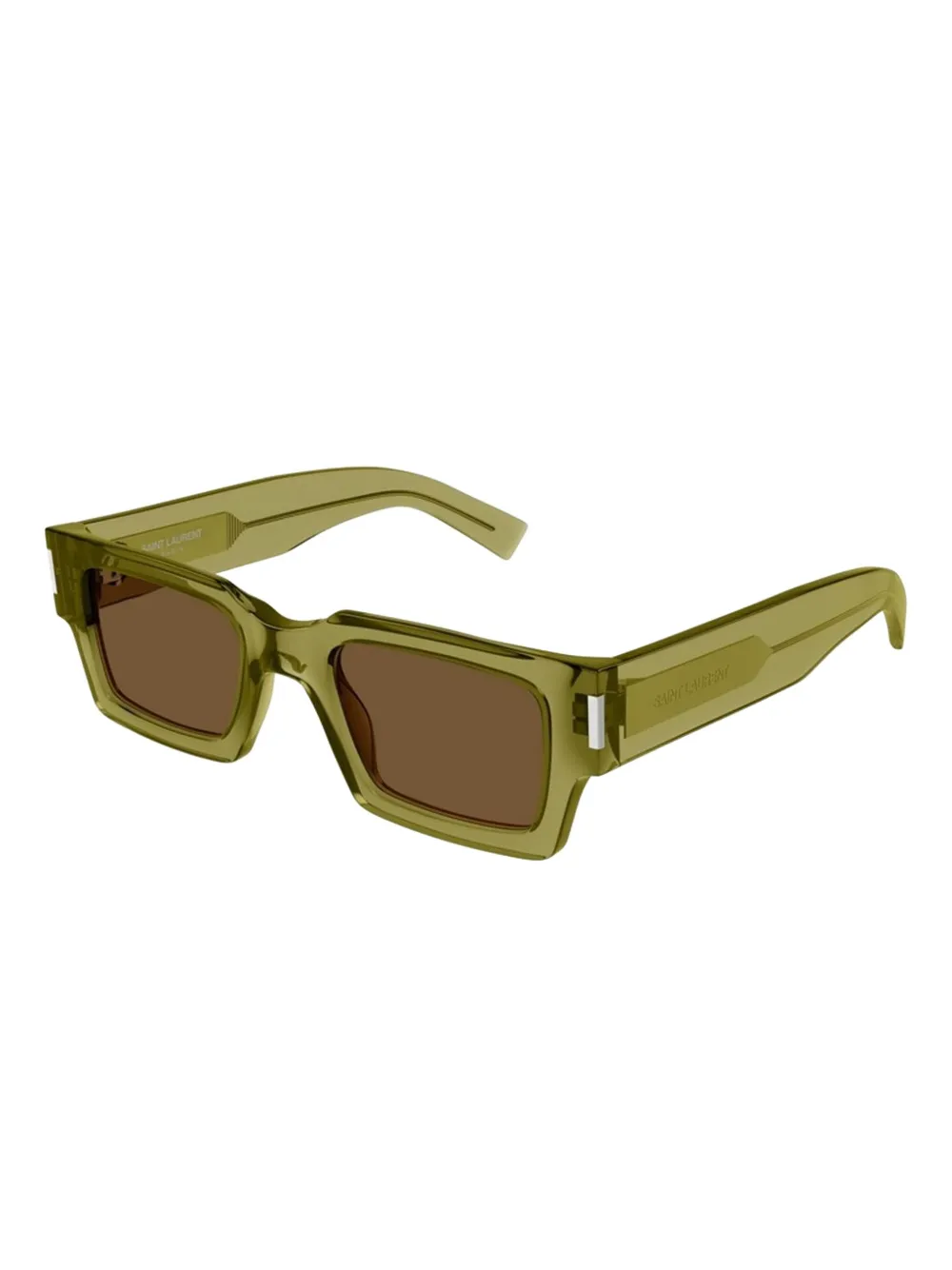 Saint Laurent Eyewear SL 572 rectangle-frame sunglasses Groen