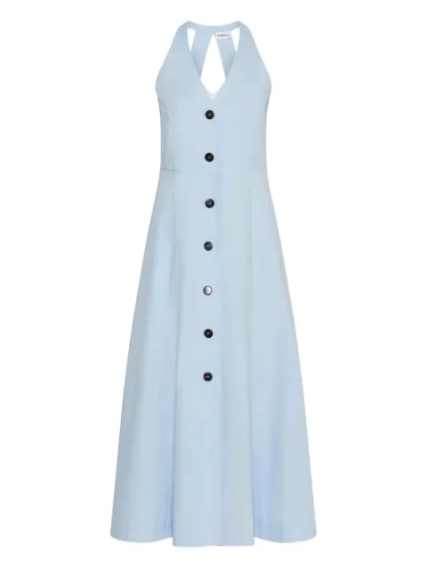 Marella Pioppo button-front halterneck dress
