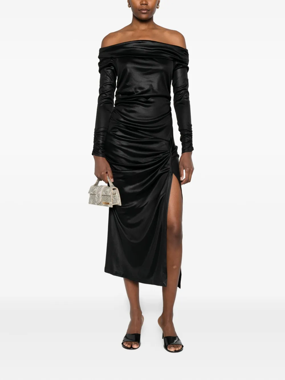 ISABEL MARANT Off-shoulder midi-jurk - Zwart