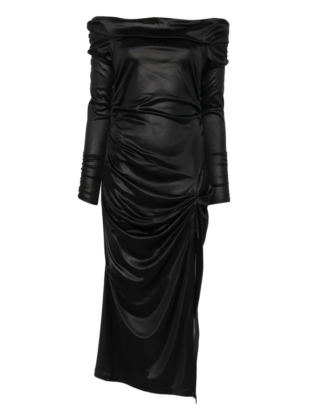 ISABEL MARANT off-shoulder draped midi dress | Black | Image 1