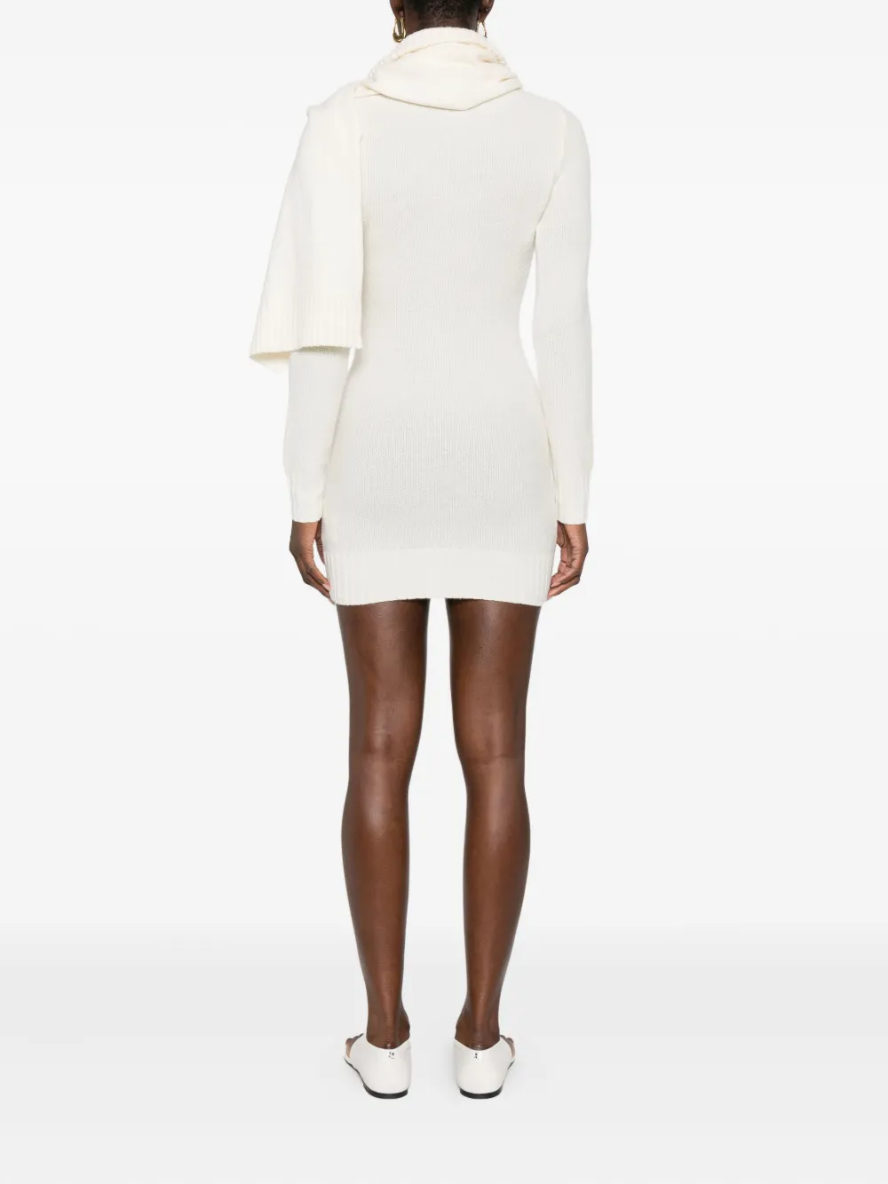 Aya Muse Amar Scarf Mini Dress In Neutral