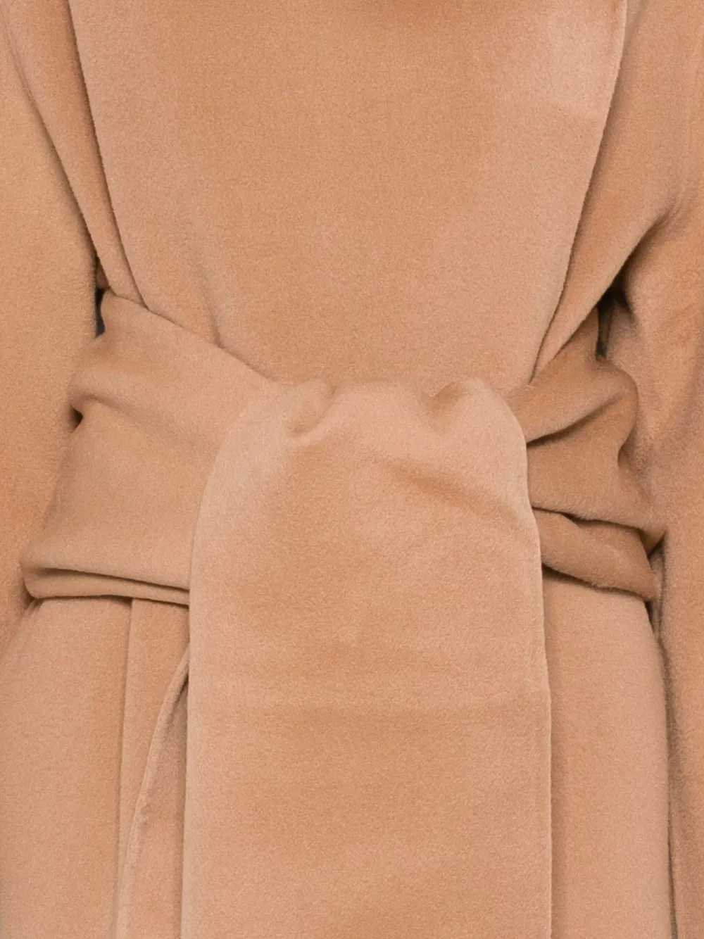 Aya Muse Belted Felted Coat In Orange