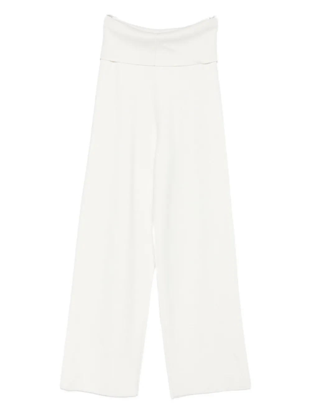 Aya Muse Seam-detail Trousers In White