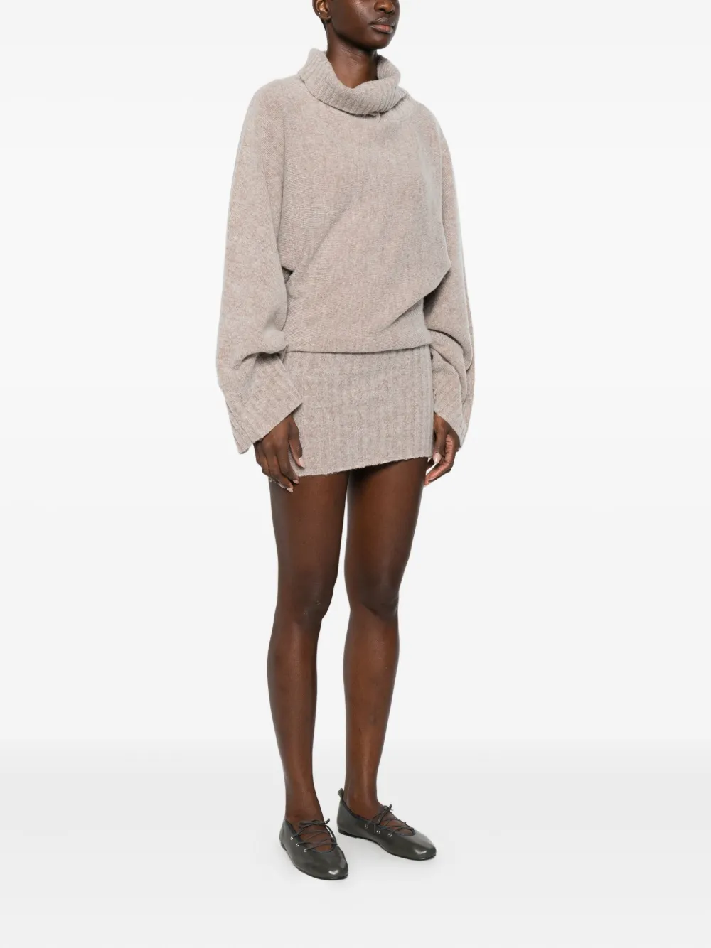 Aya Muse Fen Cowl-neck Mini Dress In Pink