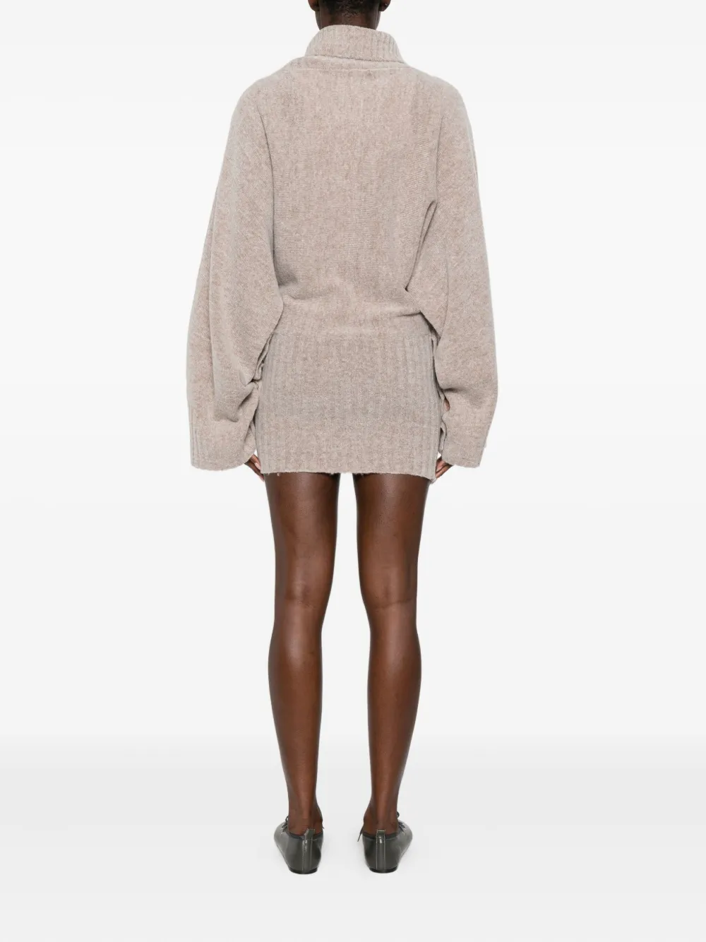 Aya Muse Fen Cowl-neck Mini Dress In Pink