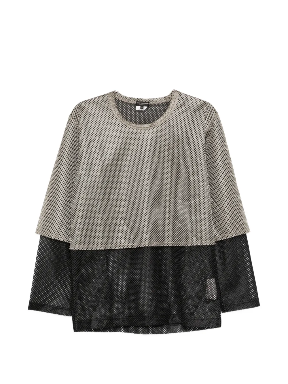 Comme Des Garçons Shirt T-shirt a maniche lunghe in rete - Nero