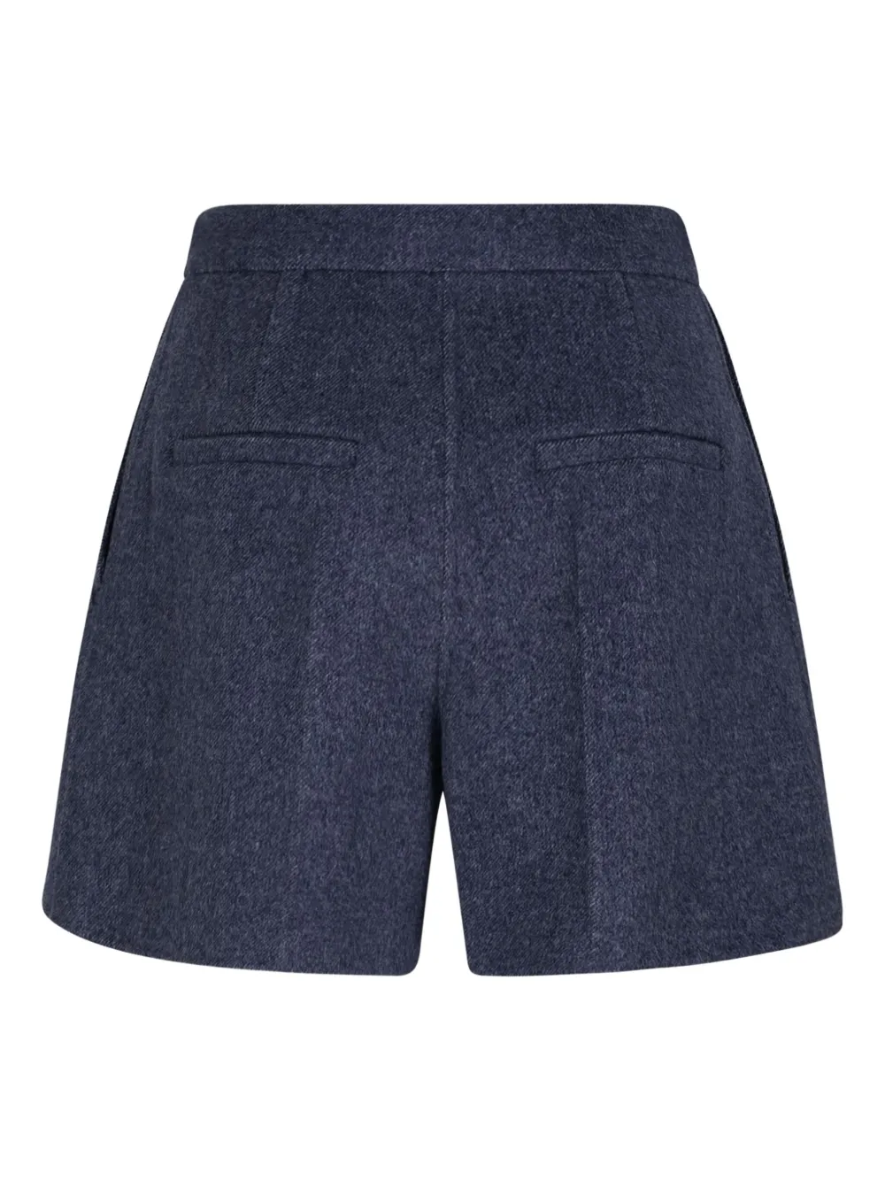 Max Mara Pleated Shorts In Blue