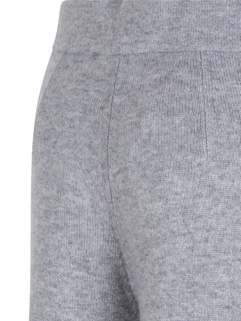 Max Mara Ribbed Knit Trousers In Gray