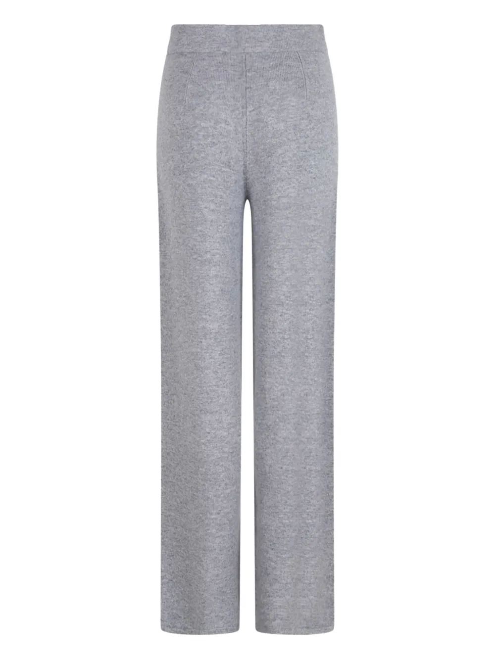 Max Mara Ribbed Knit Trousers In Gray