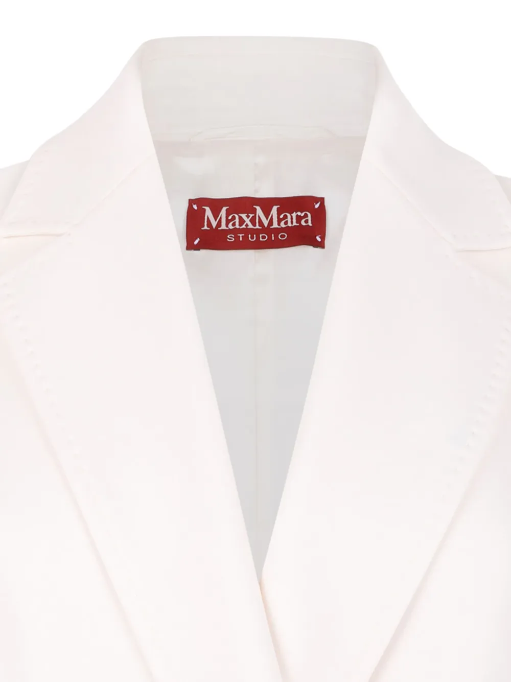 Max Mara double-breasted sleeveless coat Wit