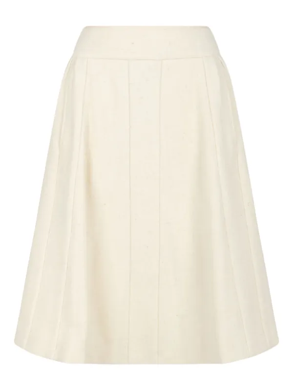 Vivienne Westwood Button Pleated Skirt in Neutrals