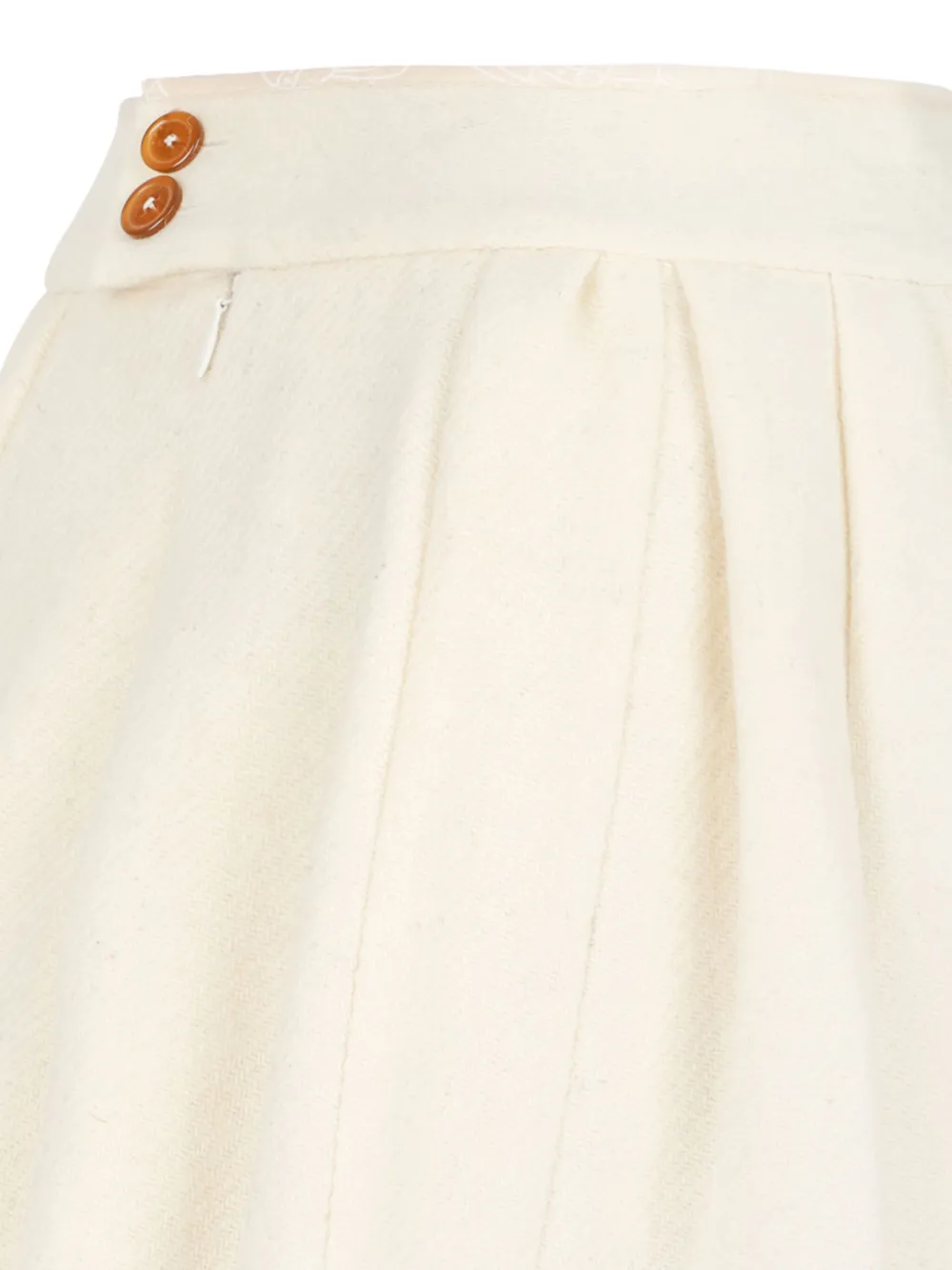 Vivienne Westwood Button Pleated Skirt In Neutral