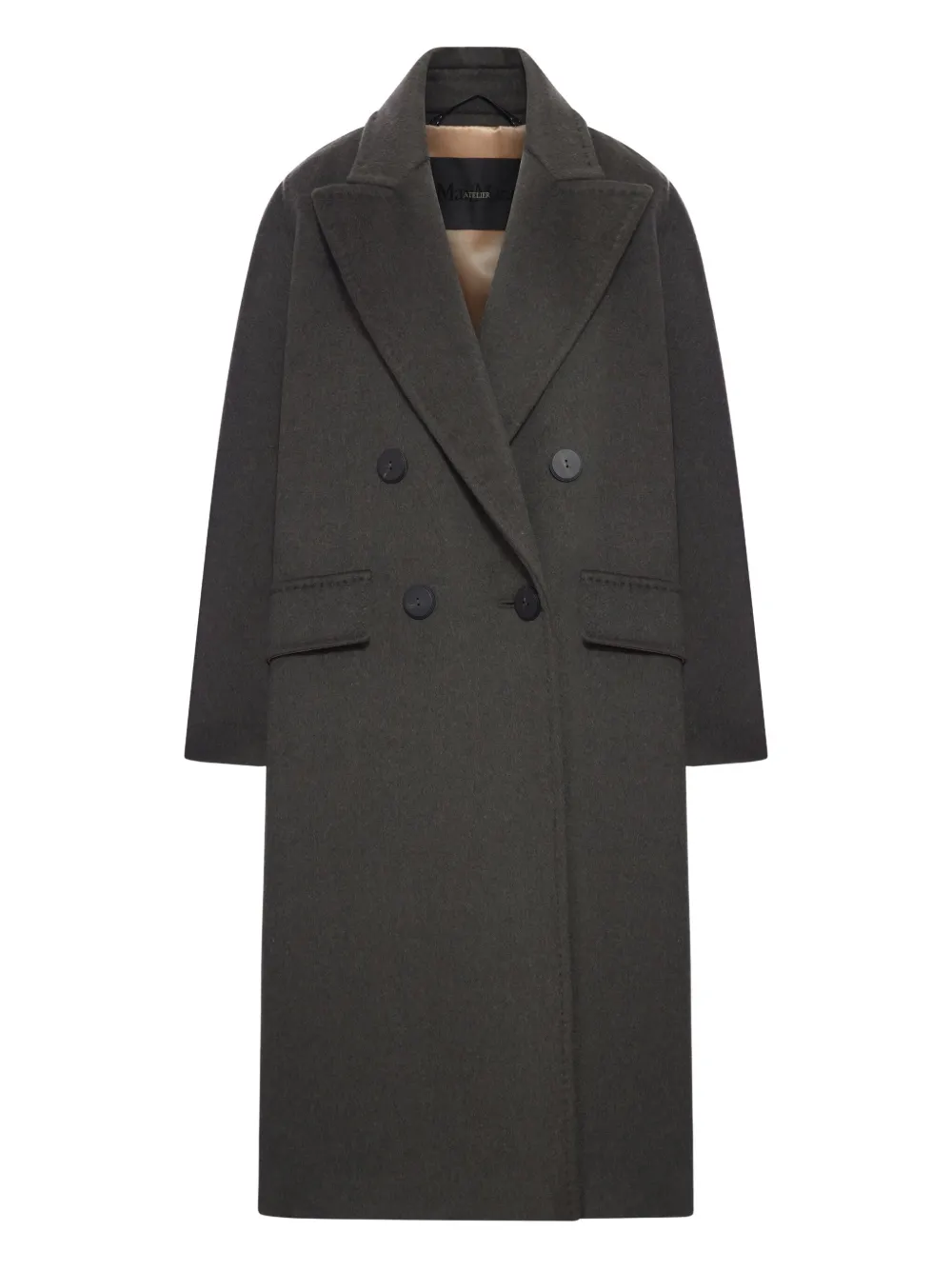 Max Mara Cashmere-blend Oversized Coat In Gray