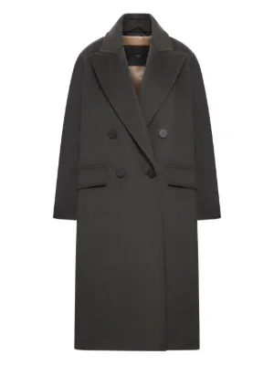 Jil Sander ファーカラー ダブルコート | グレー | FARFETCH JP