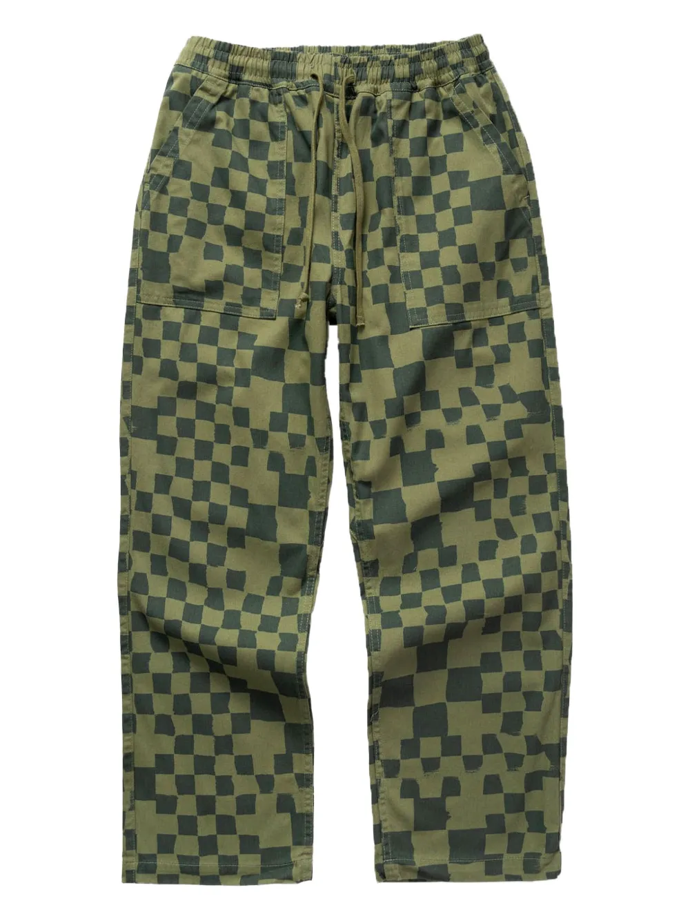 Service Works Chef check-pattern drawstring trousers | Green | Image 1