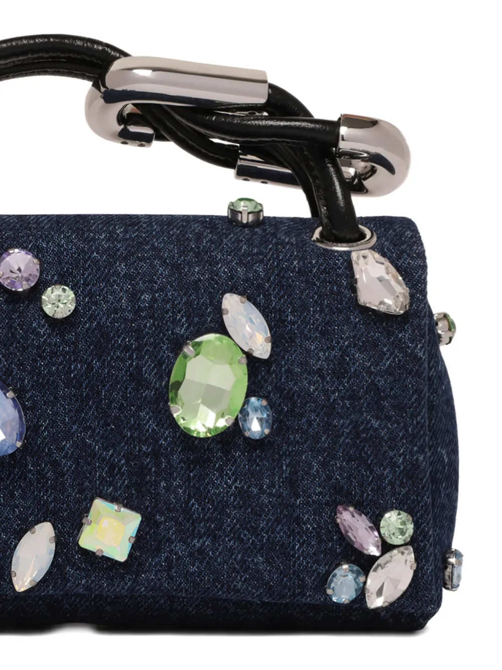 Marc Jacobs Embellished Top-handle Clutch Bag In Blue