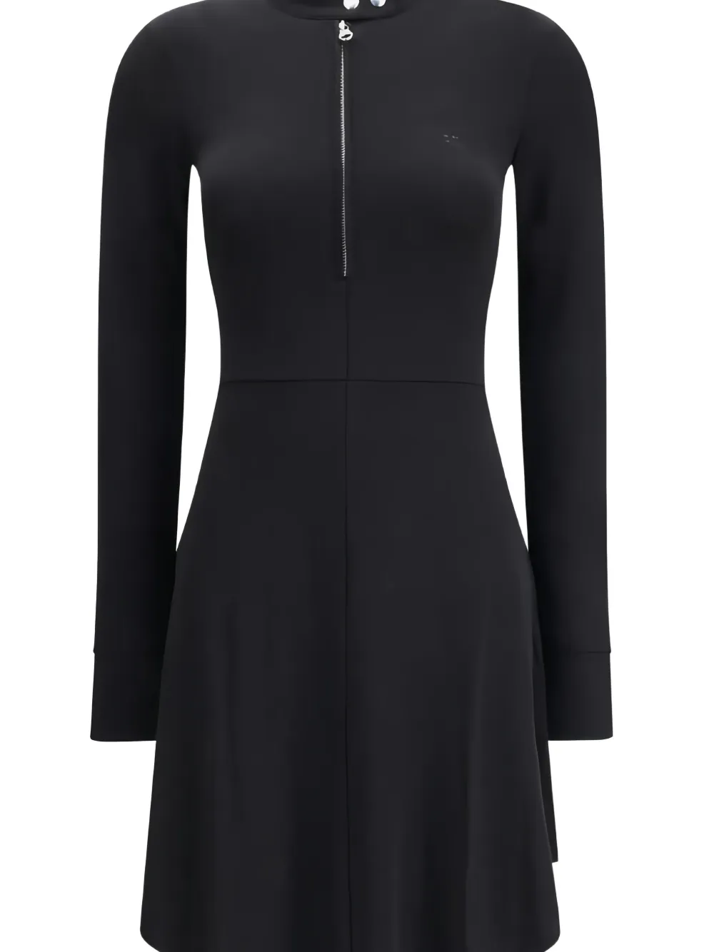 Courrèges zip-fastening mini dress - Zwart