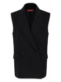 Max Mara Pomez double-breasted waistcoat - Black