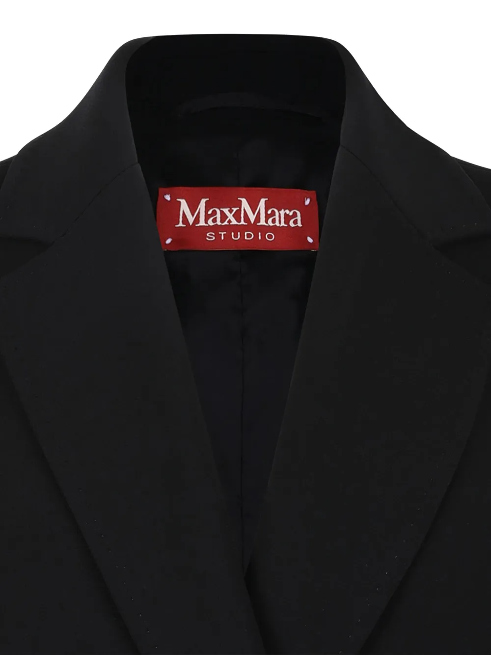 Max Mara Double-breasted cady jacket Zwart